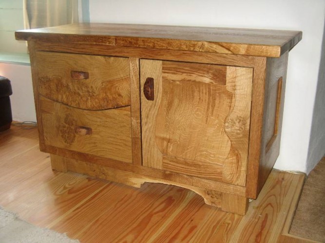 bespoke furniture, burr oak sideboard, sideboards