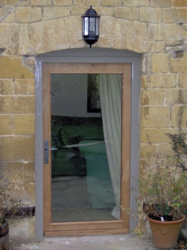 bespoke carpenter, English oak glazed door
